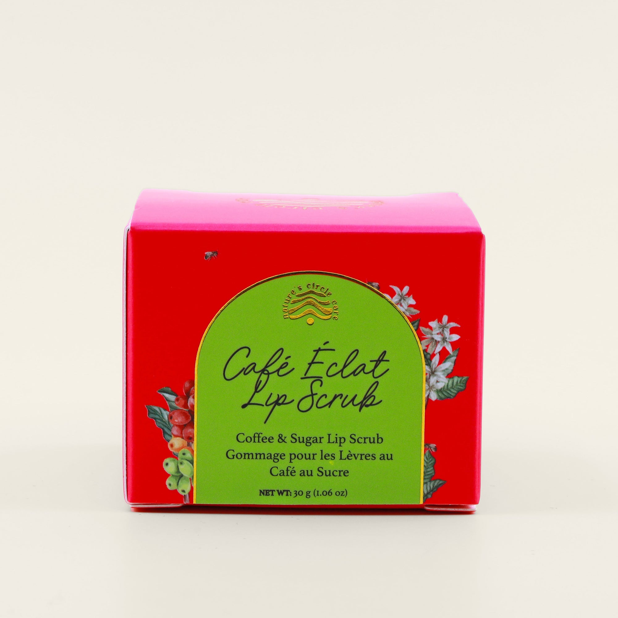 Coffee & Sugar Lip Srub box by Nature's Circle Care.