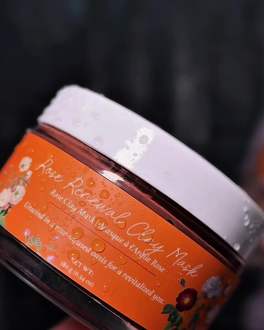 Rose Renewal Cay Mask application to detoxify, calm redness, and clear away dullness in skin.